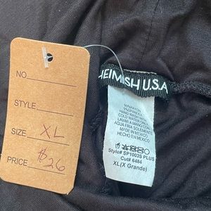 Ruffle bottom black pants